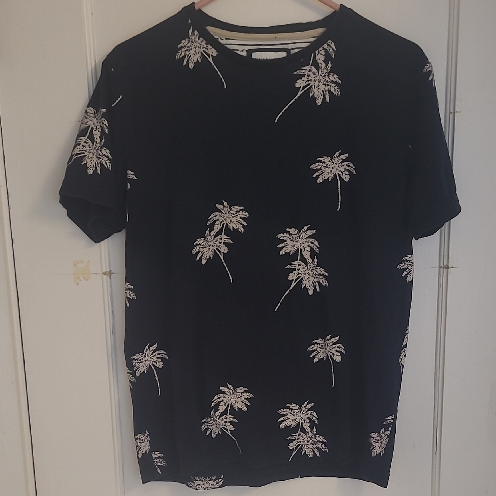 Denim & Flower Black and White Palm Tree Tee